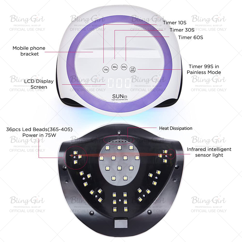 Sun Y7 Professional Gel Polish LED Nail Dryer Lamp.