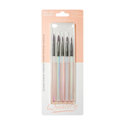 [6372508174373] 5-Piece Acrylic Brushes